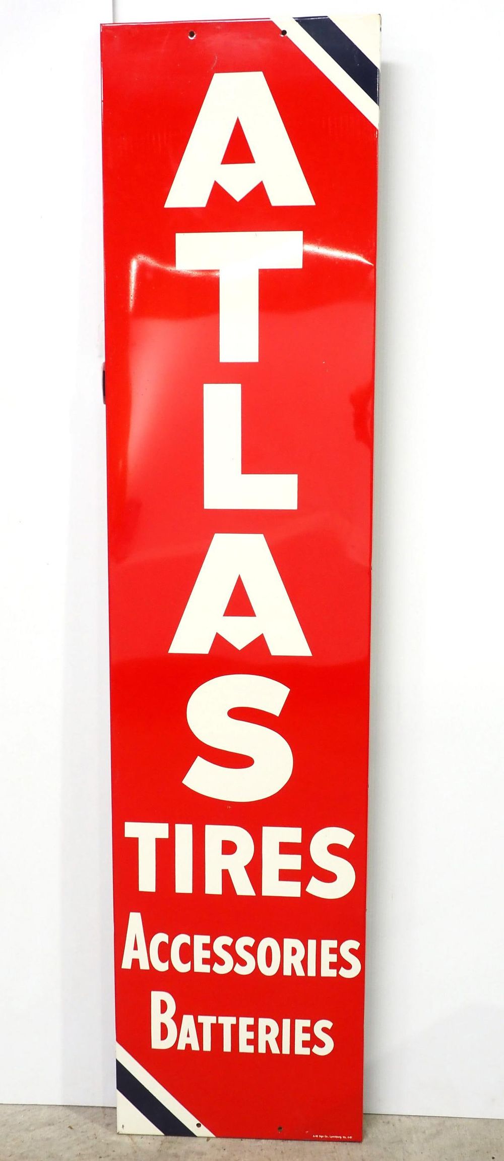 Lot 1242: Atlas Tires sign