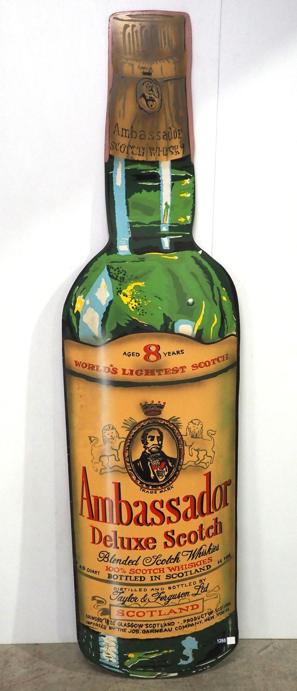 Lot 1268: Ambassador Deluxe Scotch sign