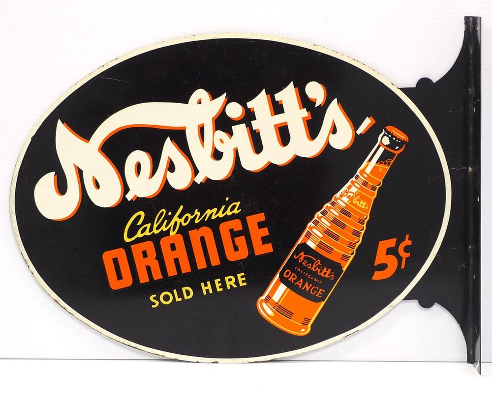 Lot 1272: Nesbitt's California Orange drink sign