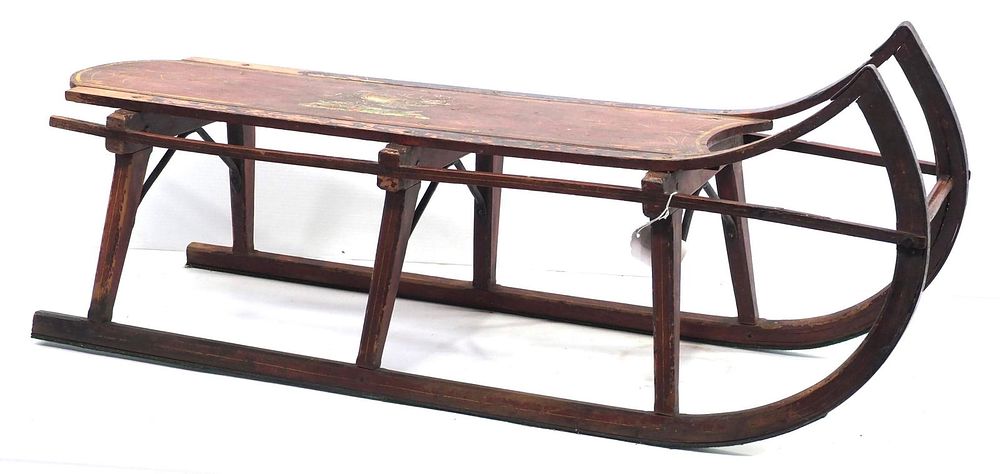 Lot 40: Wooden child's sled