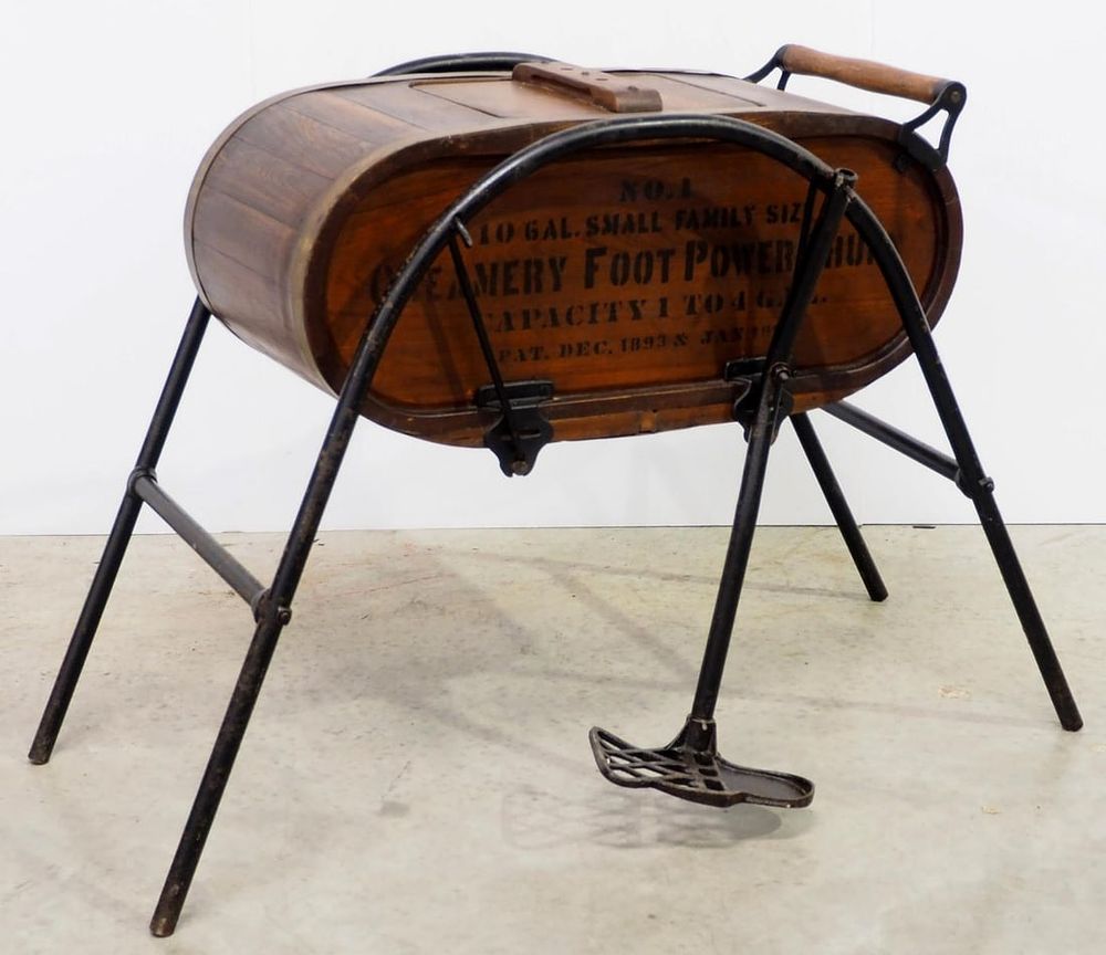 Lot 222: Creamery Foot Power Churn No.1