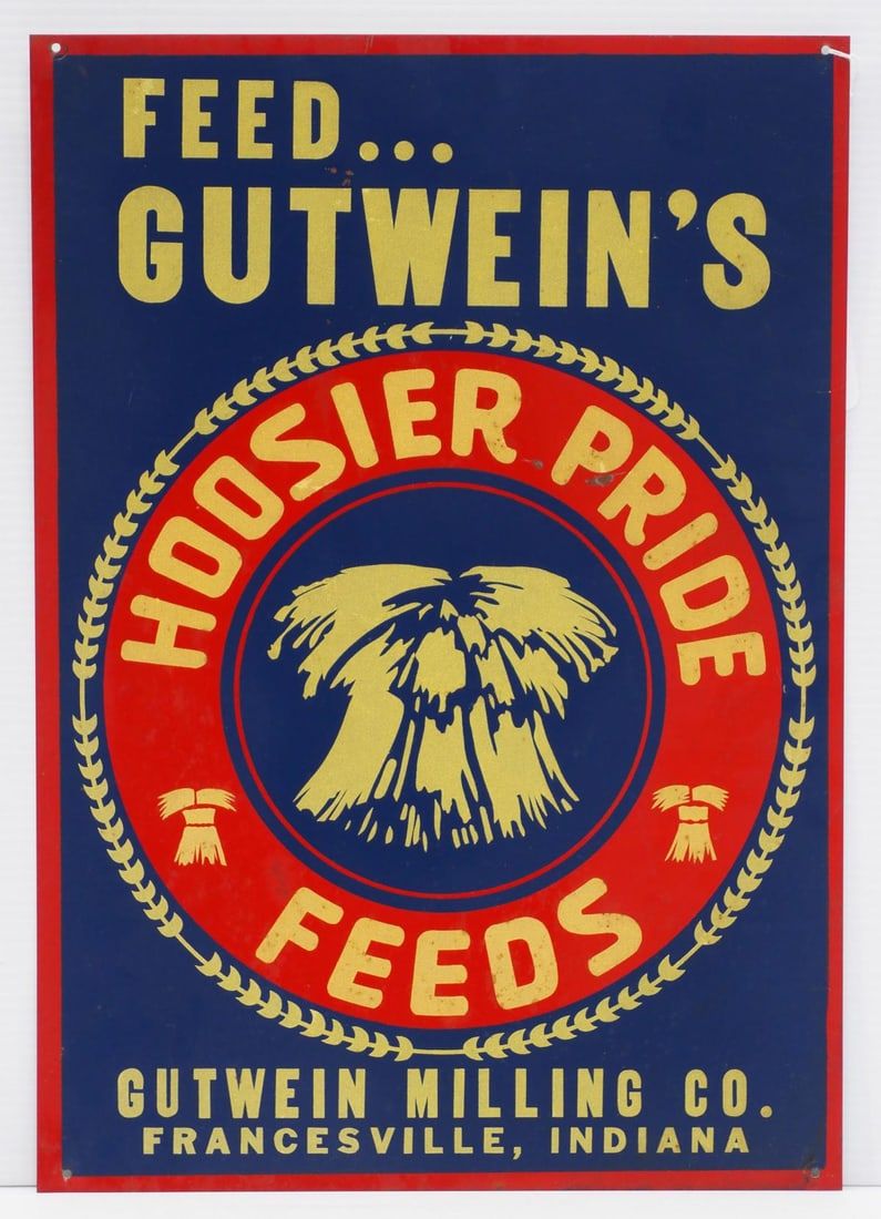 Lot 228: Hoosier Pride Feeds sign