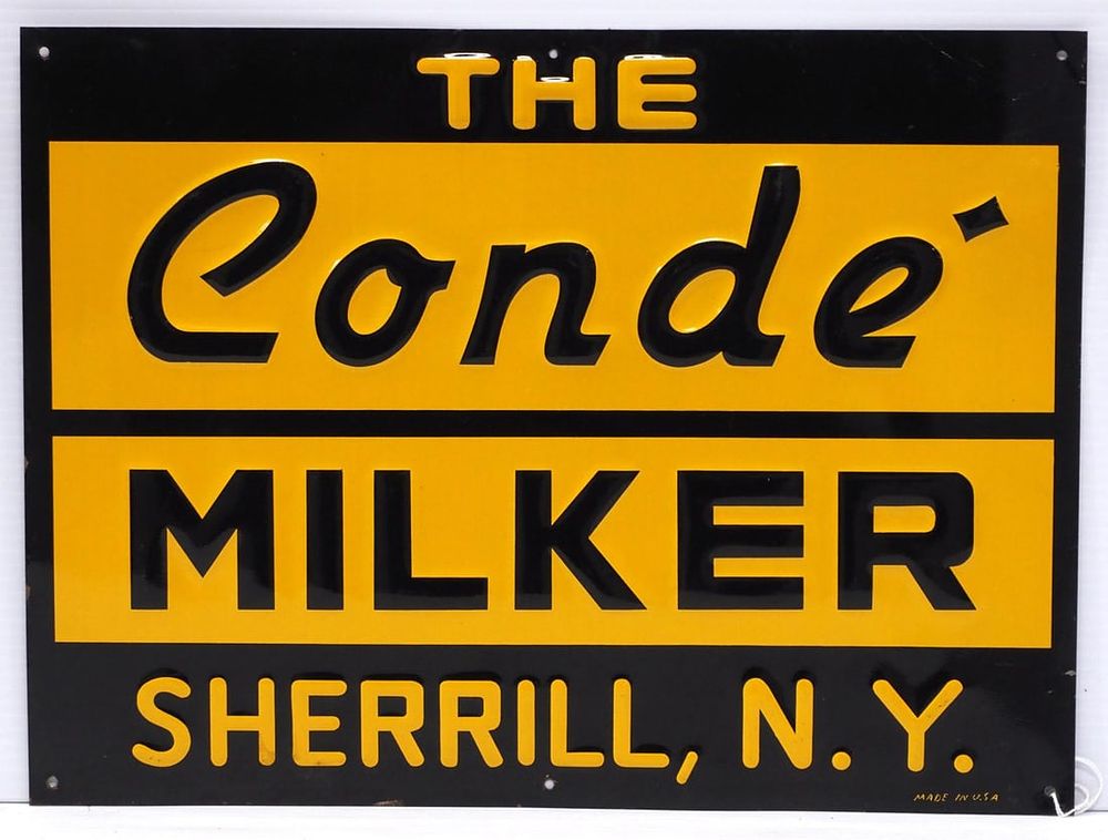 Lot 263: Conde Milker sign