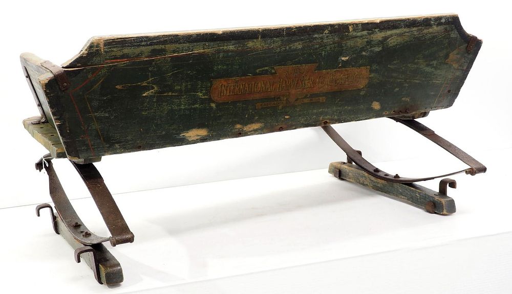 Lot 433: International Harvester box wagon seat