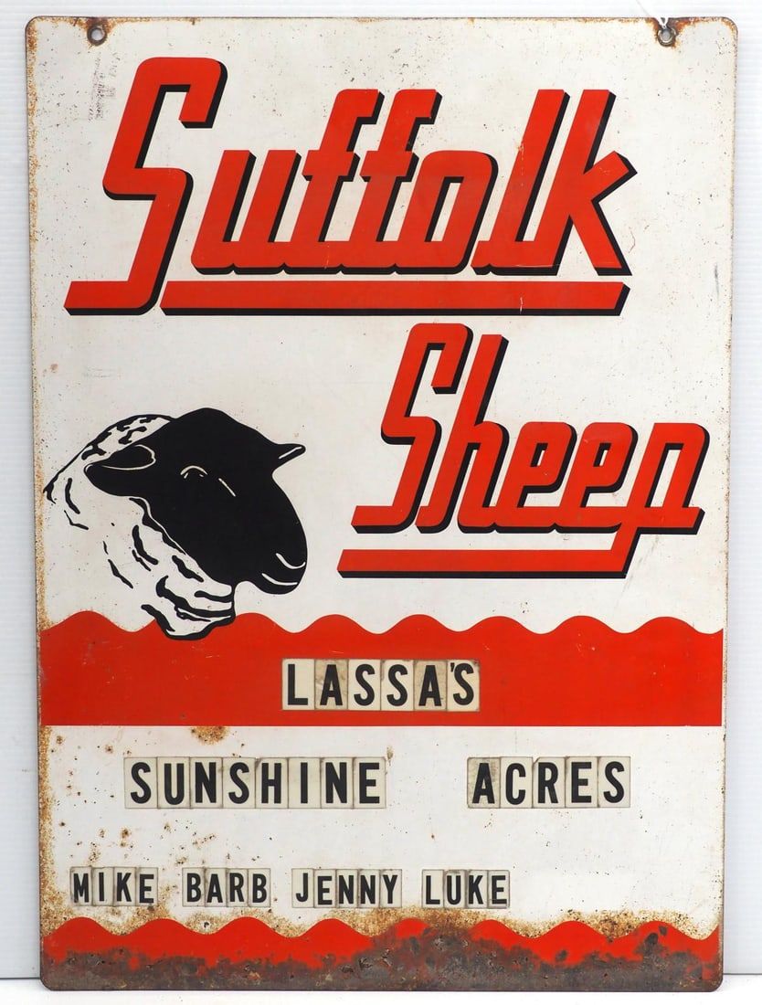 Lot 437: Suffolk Sheep sign