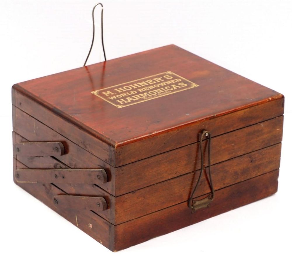 Lot 474: M. Hohner harmonica folding display case