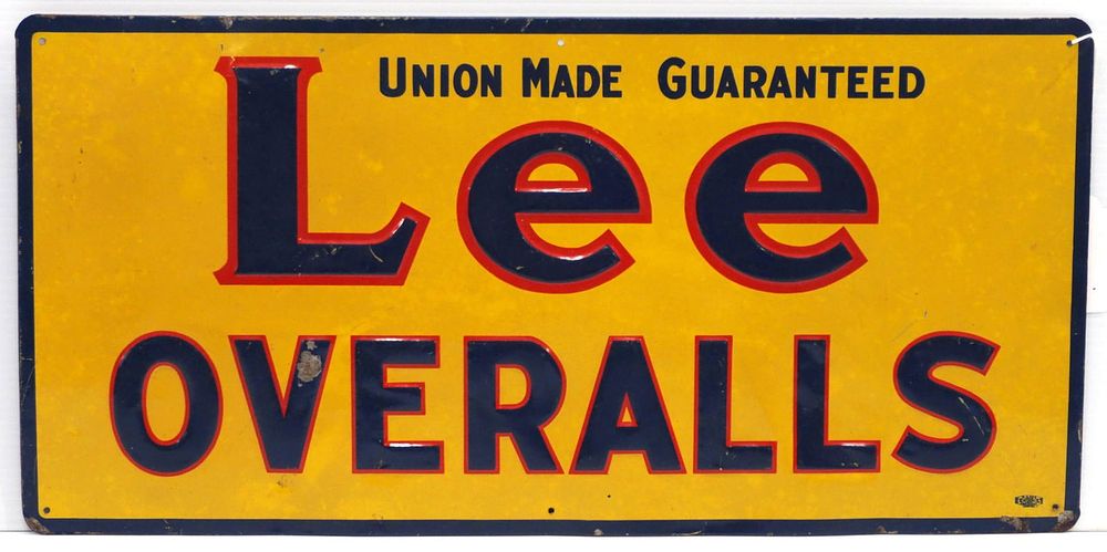 Lot 490: Lee Overalls sign