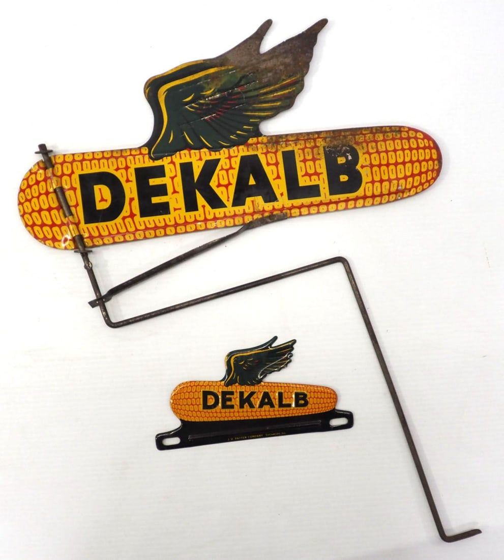 Lot 627: (2) DeKalb tin signs