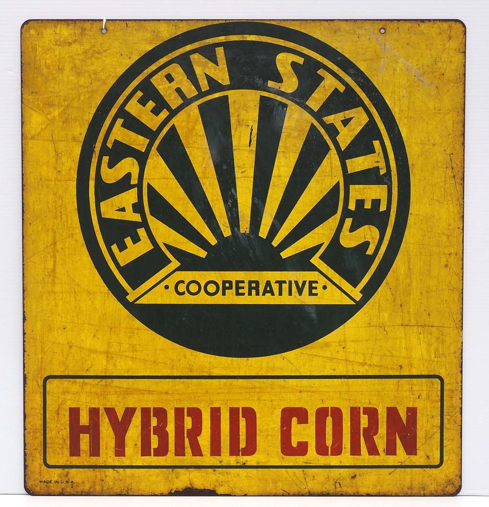 Lot 664: Eastern States Hybrid Corn sign