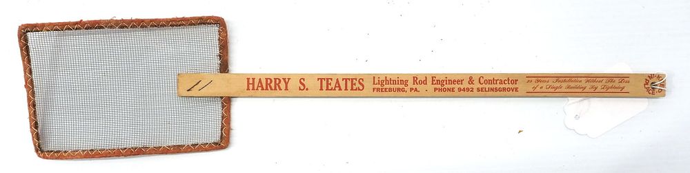 Lot 673A: Lightning Rod Engineer & Contractor flyswatter/ruler