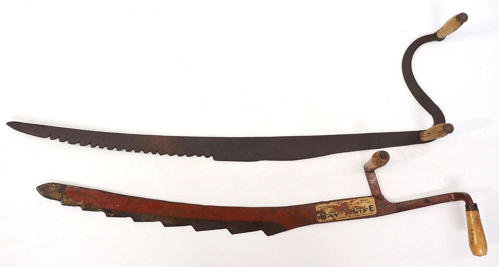 Lot 681: (2) Hay knives