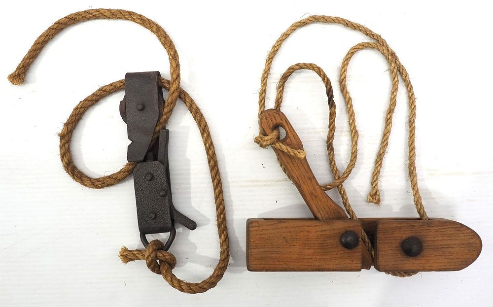 Lot 757: (2) Shock ties, 1 iron and 1 wooden