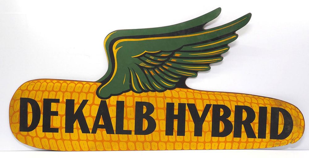 Lot 772: DeKalb Hybrids flying ear of corn sign
