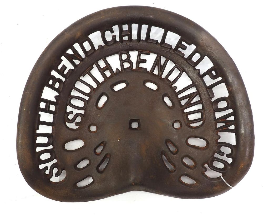 Lot 869: South Bend Chilled Plow Co. cast iron seat