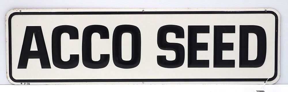 Lot 884: ACCO Seed sign