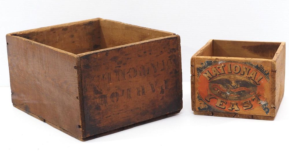 Lot 1183: (2) Wooden product boxes