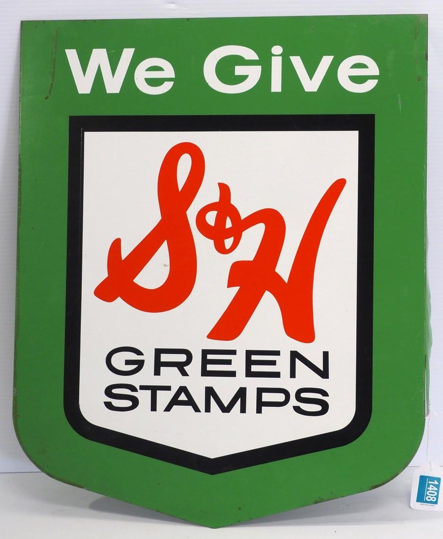 Lot 1408: We Give S&M Green Stamps sign