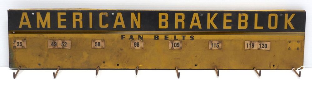 Lot 1418: American Brakeblok Fan Belts display rack