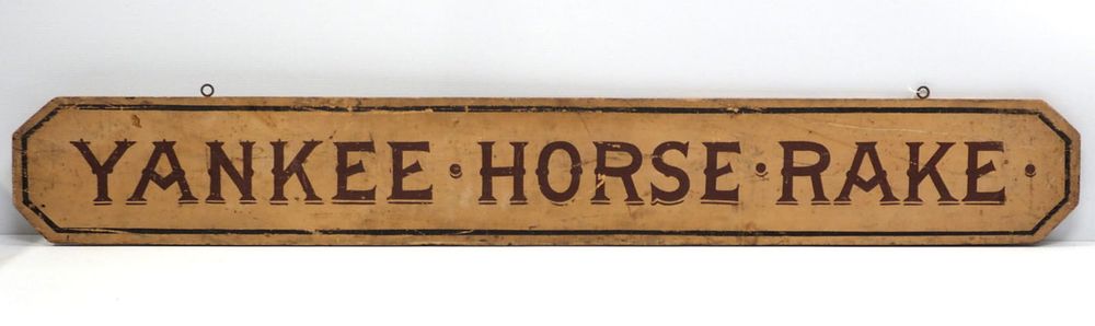 Lot 160A: Yankee Horse Rake sign