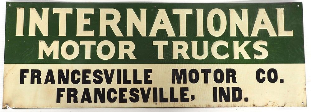 Lot 189: International Motor Trucks sign