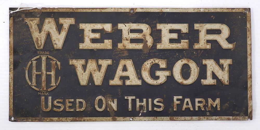 Lot 338: Weber Wagon sign