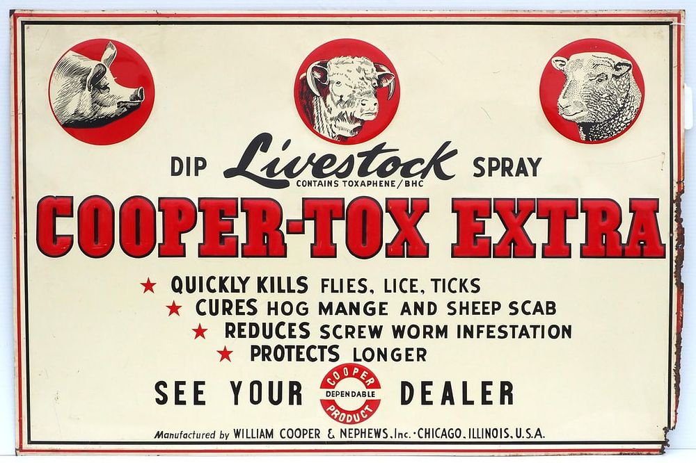 Lot 639: Cooper-Tox Extra Livestock Spray sign