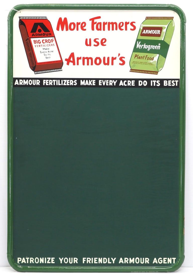 Lot 781: Armour's Fertilizers chalkboard sign