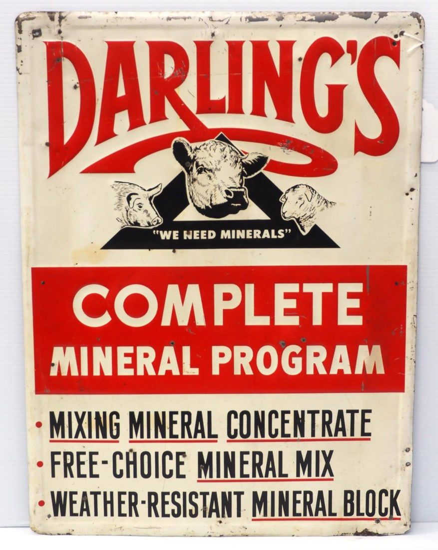 Lot 829: Darlings Mineral Program sign