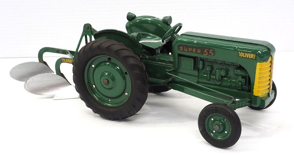 Lot 40: Slik Oliver Super 55 Tractor & 2-Bottom Plow