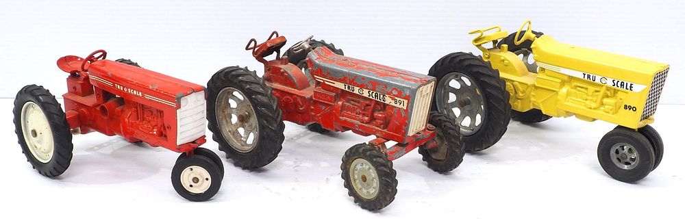 Lot 95: (3) Tru-Scale Tractors