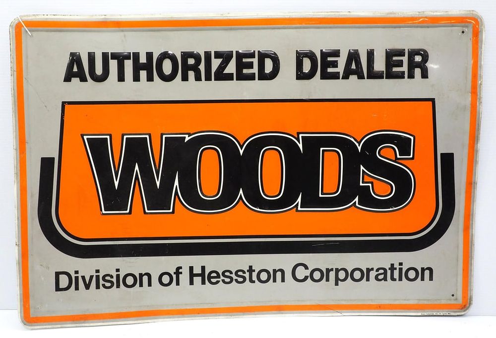 Lot 106: Woods Authorized Dealer sign
