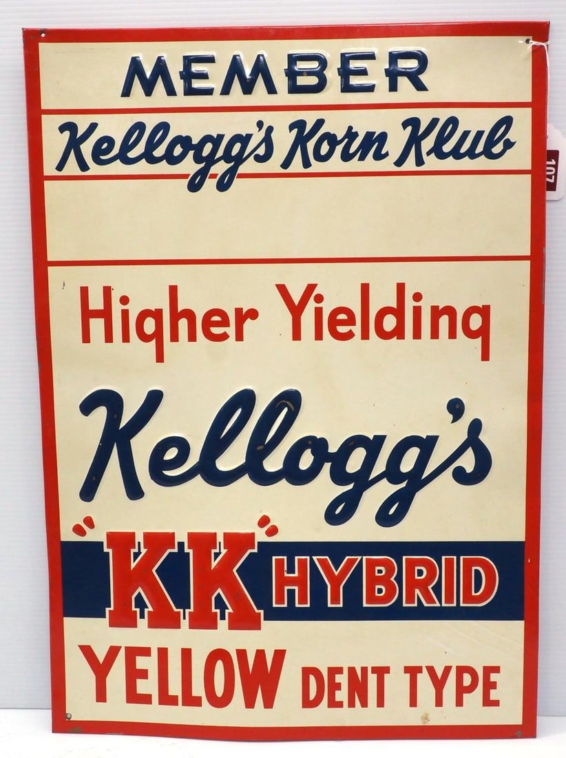 Lot 107: Kellogg's KK Hybrid sign