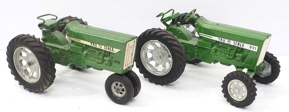 Lot 136: (2) Tru-Scale Green Tractors
