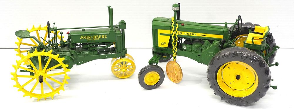Lot 250: (2) Ertl John Deere Precision Tractors