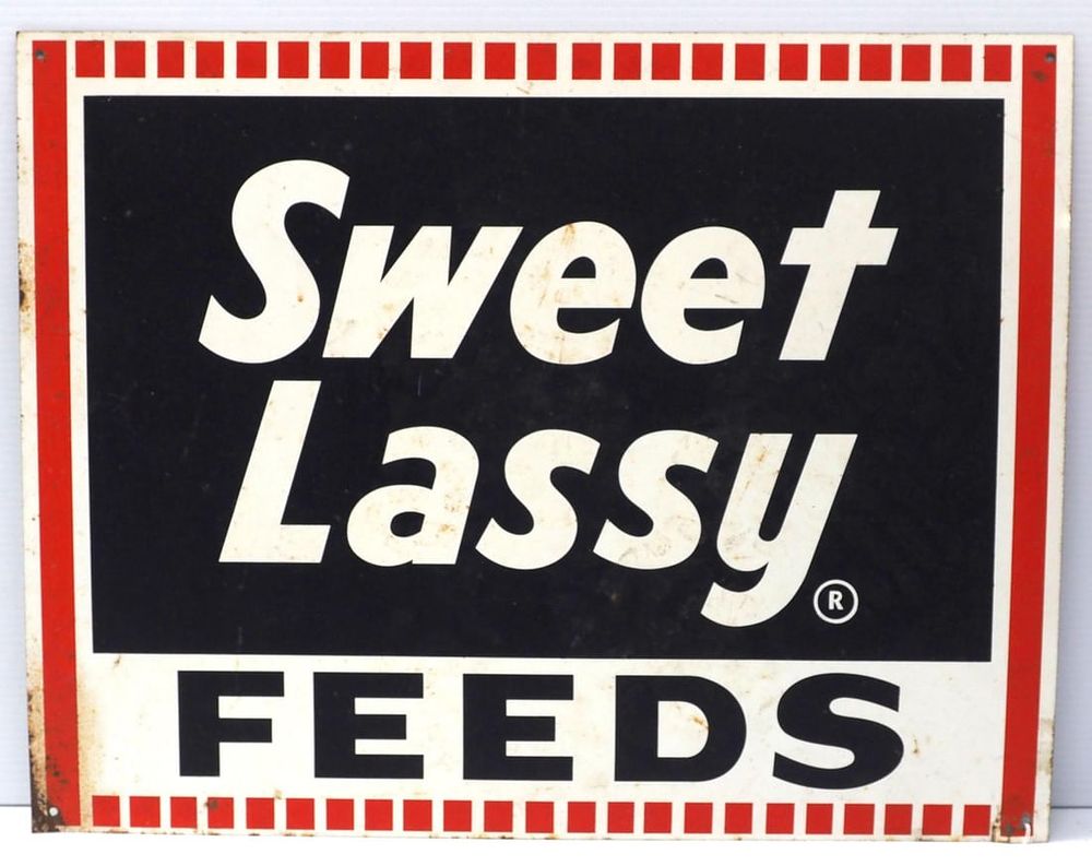 Lot 408: Sweet Lassy Feeds sign