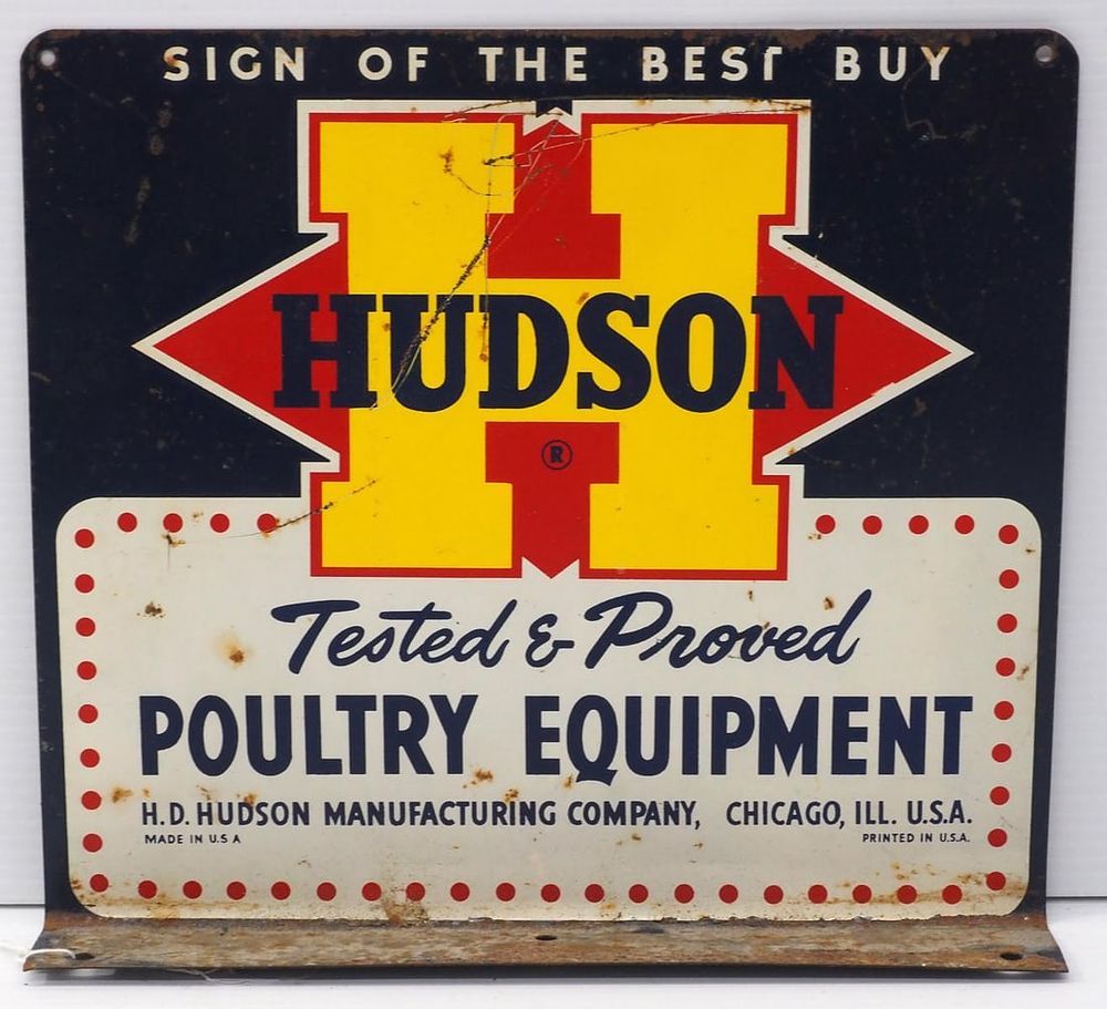 Lot 445: Hudson Poultry Equipment display sign