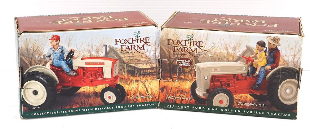 Lot 98: (2) Ertl Foxfire Farms tractors in boxes