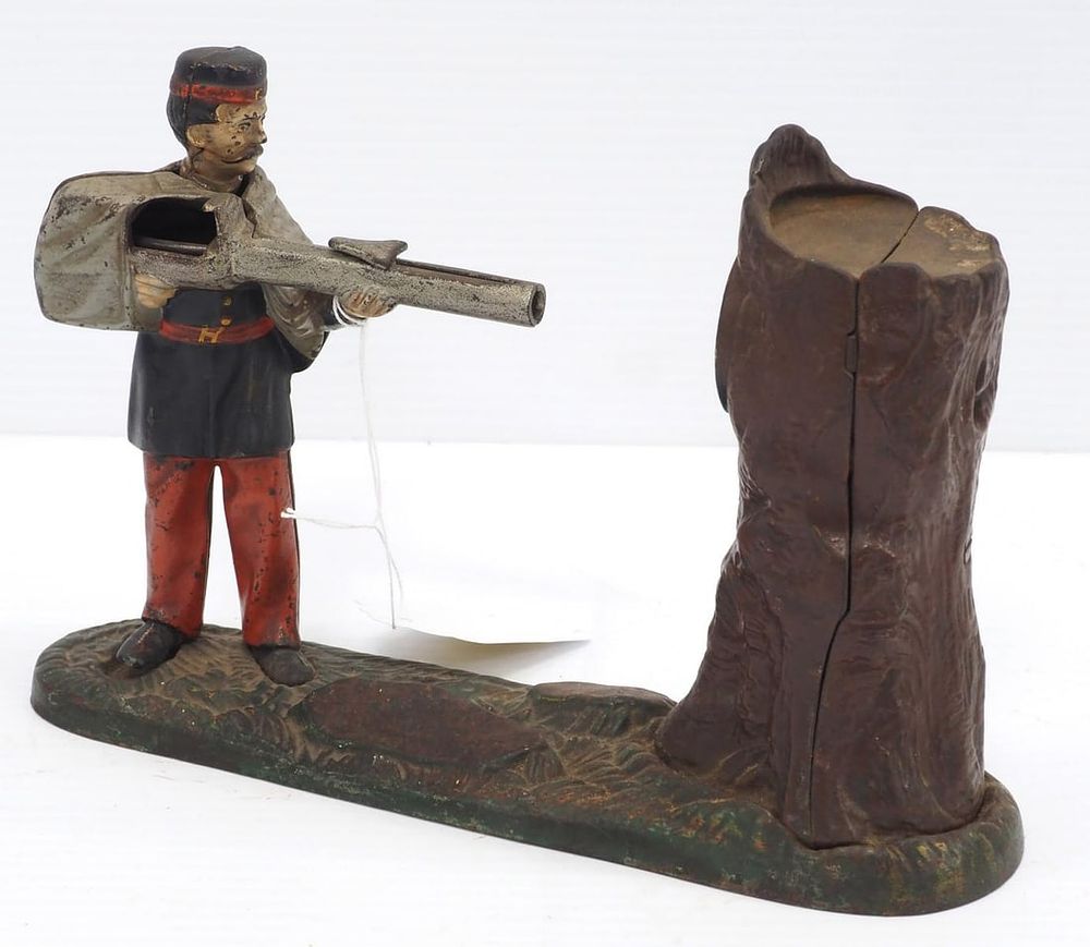 Lot 127: Cast iron Creedmore mechanical bank
