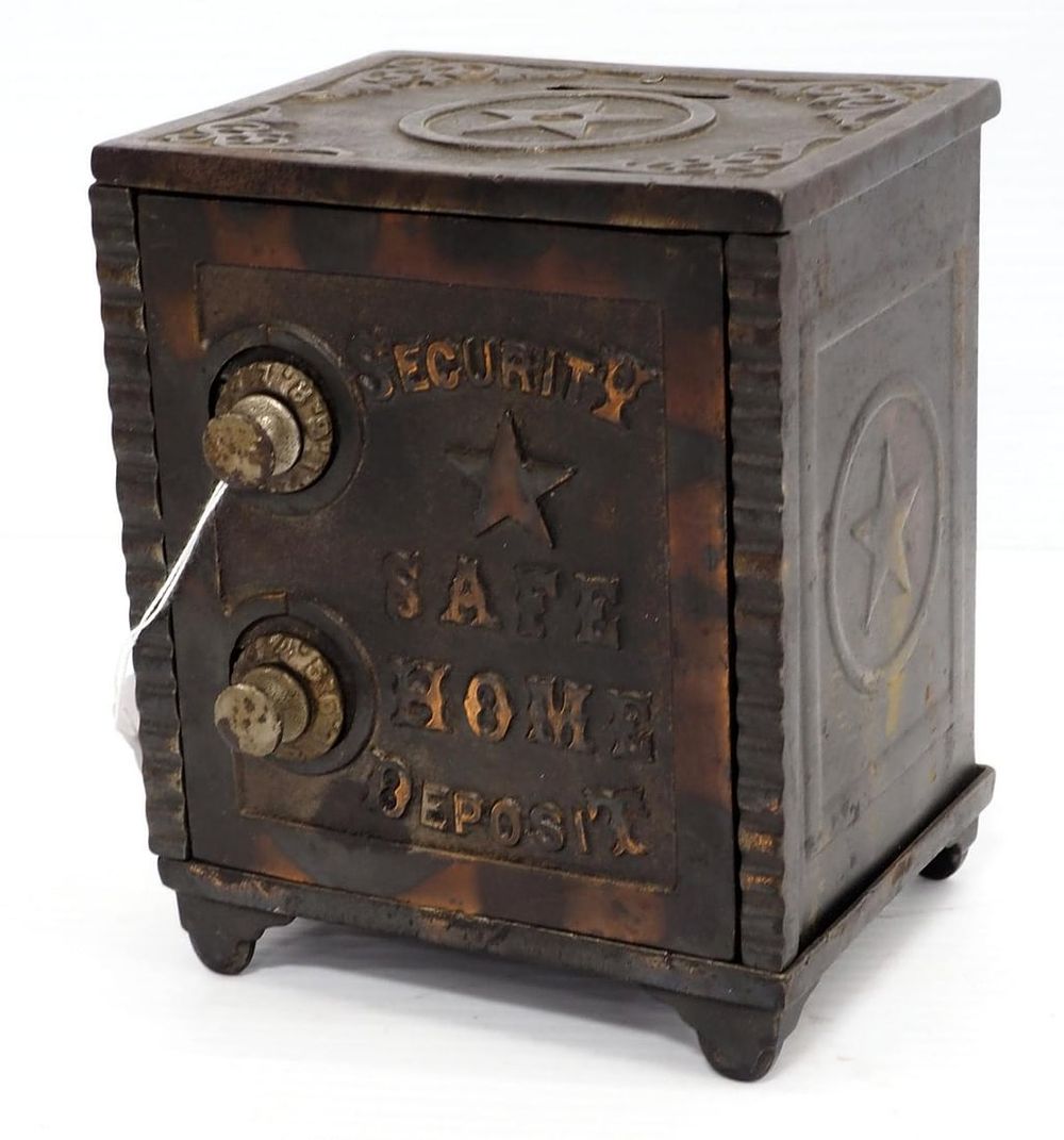 Lot 187: Cast iron Security Safe Home Deposit Bank