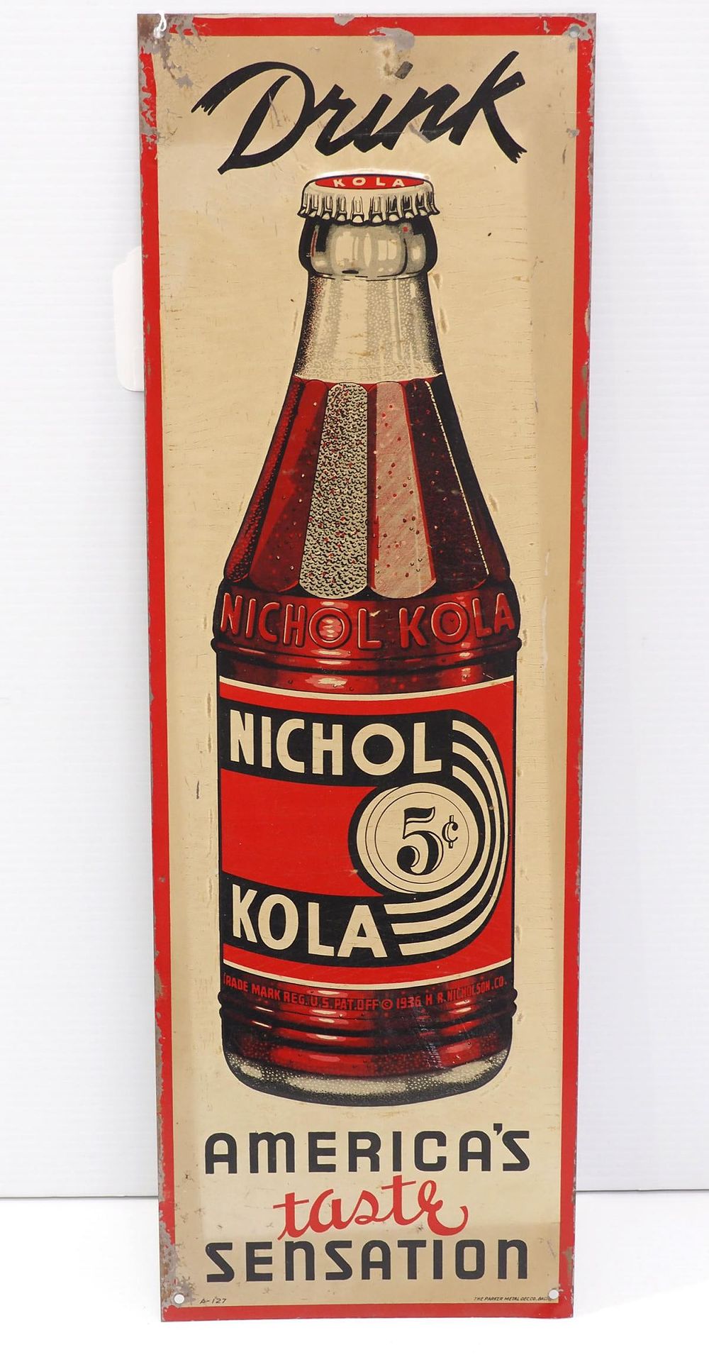 Lot 25: Nichol Kola sign
