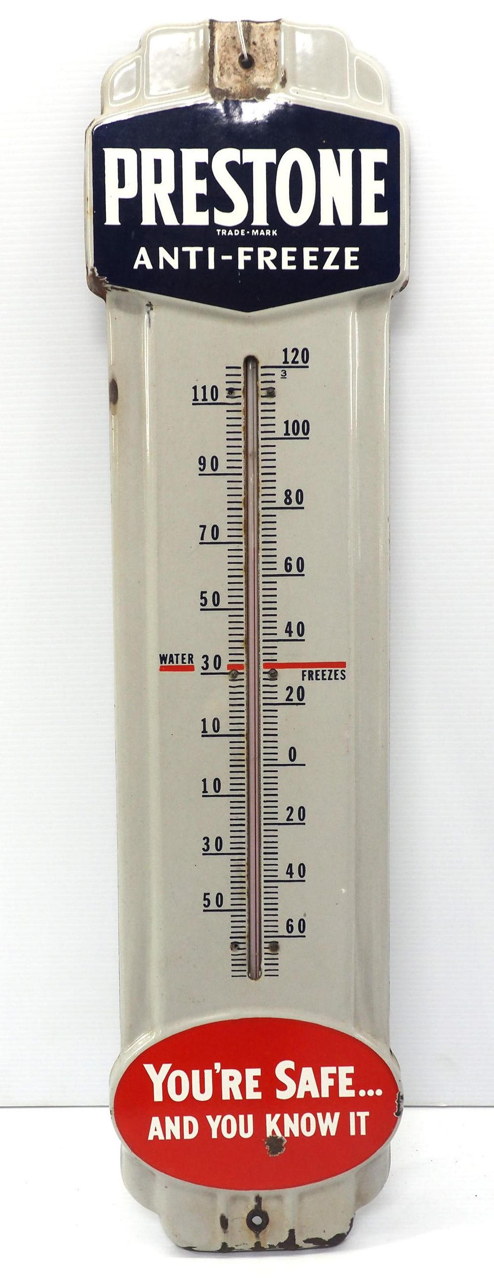 Lot 120: Prestone Anti-Freeze thermometer