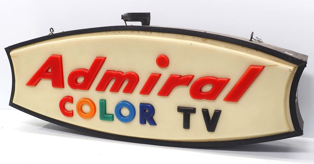 Lot 213: Admiral Color TV lighted sign