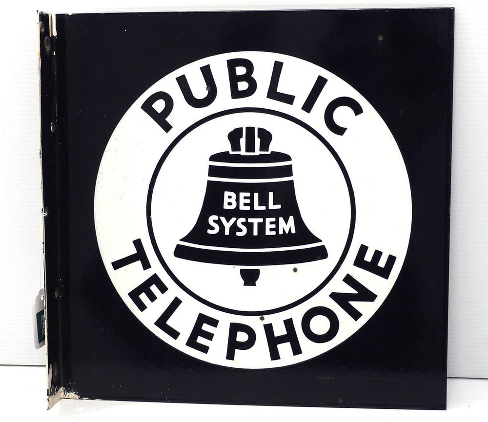 Lot 228: Bell System Public Telephone sign