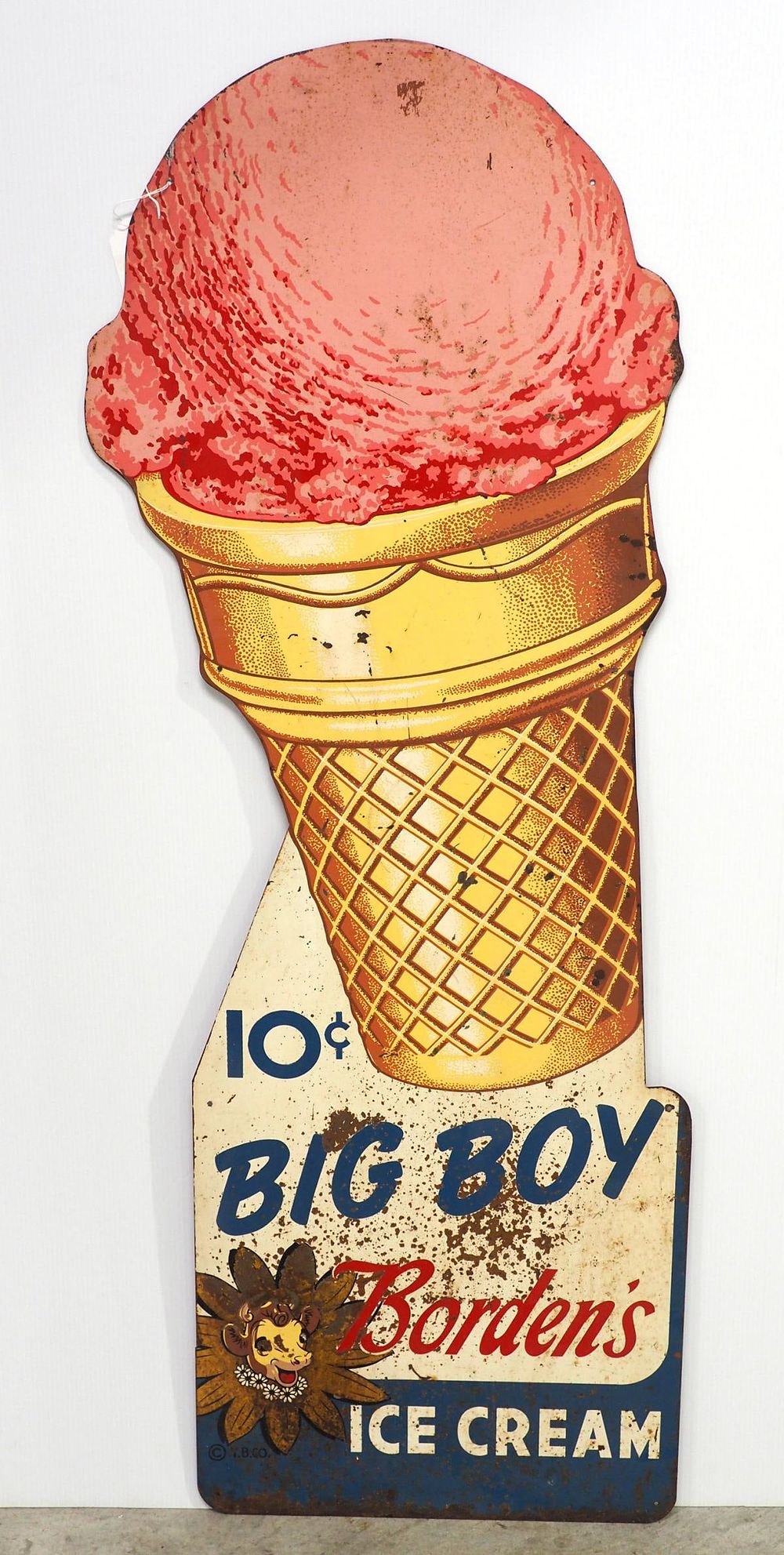 Lot 234: Borden's Ice Cream "10-cent Big Boy" sign