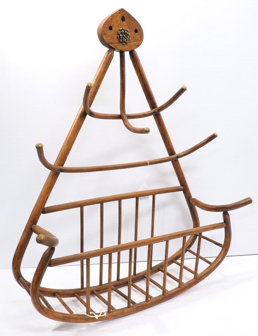 Lot 265: Wooden hat & coat rack