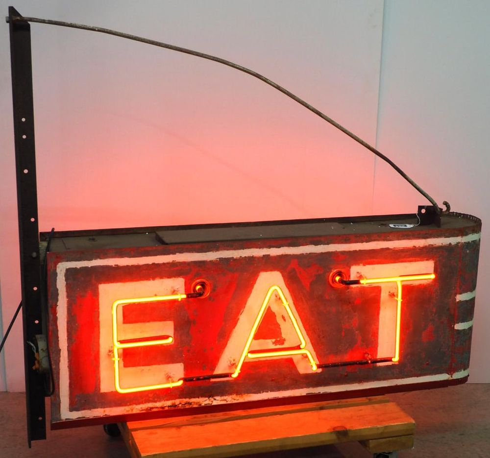 Lot 284: EAT' neon sign