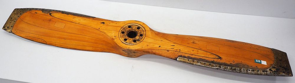 Lot 328: Wooden airplane propeller