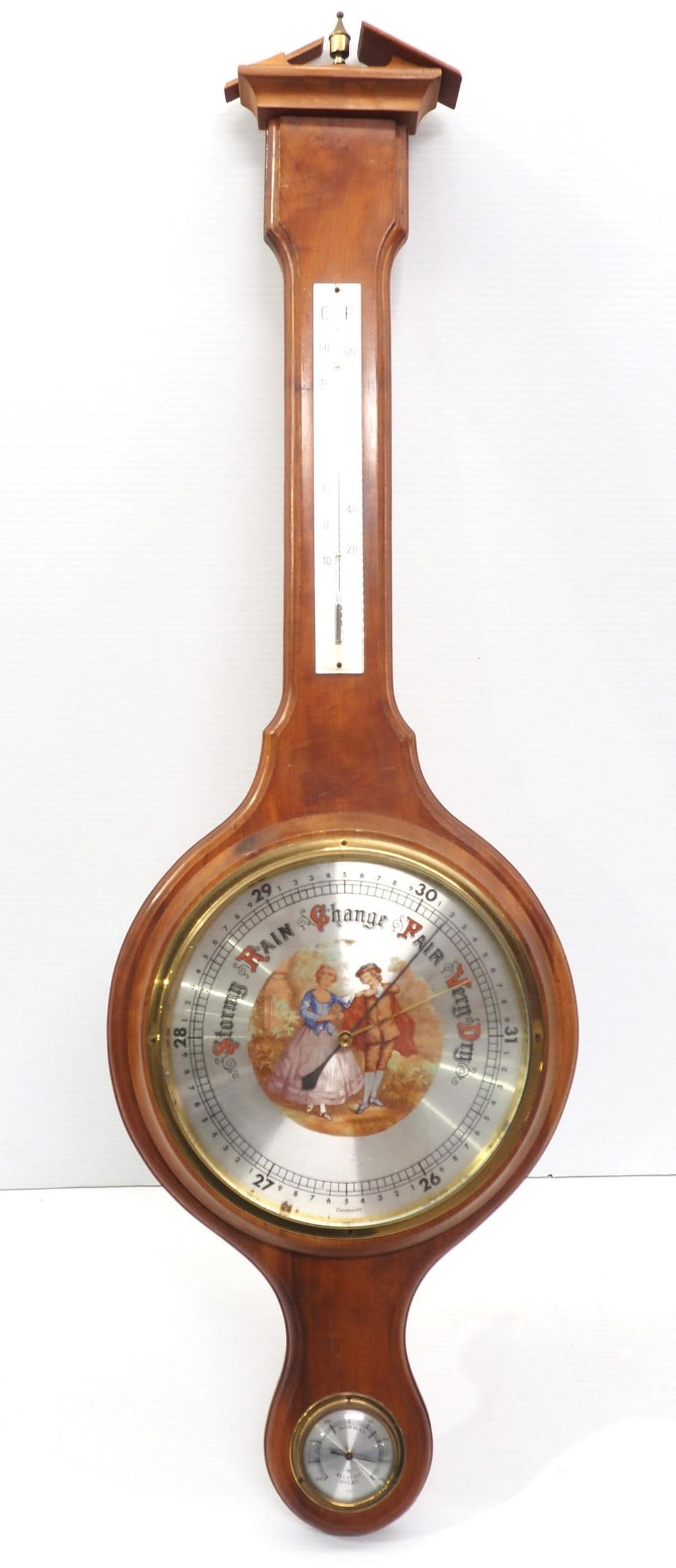 Lot 381: Wood & glass barometer