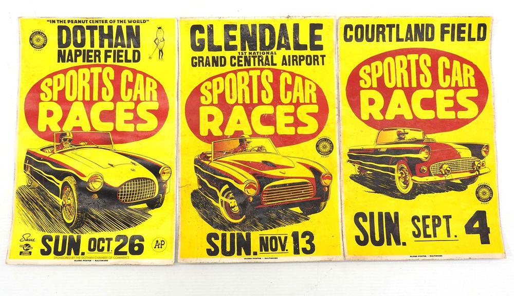 Lot 427: (3) Sports Car Races advertising posters