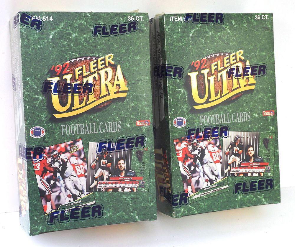 Lot 20: (2) 1992 Fleer Ultra Football Hobby Boxes